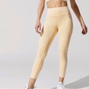 Carbon38 houndstooth jacquard 7/8 leggings size small